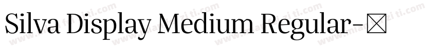 Silva Display Medium Regular字体转换